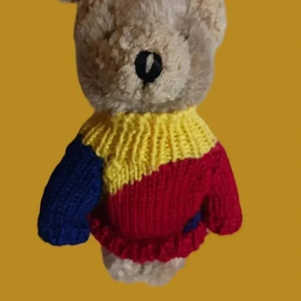 Hugfun int'l inc vtg lot of 5 jointed sweater teddy bears